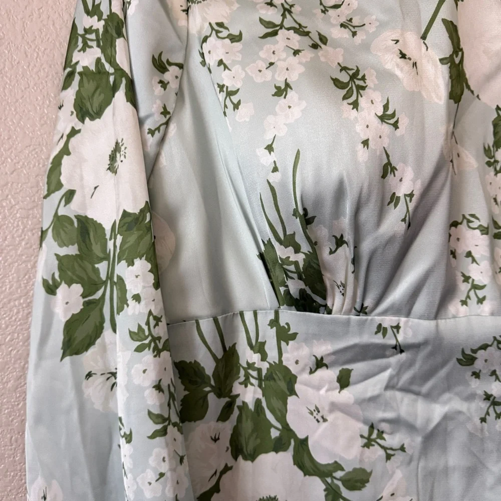 AW‎ Bridal Sz 14 Ginevra Mottled Moss Green Dress